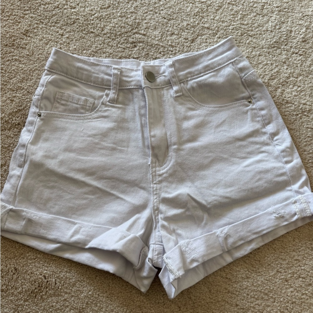 White High Top Shorts
